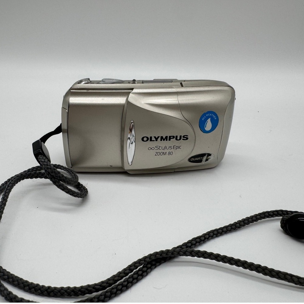 Olympus Stylus Epic Zoom 80 35mm Film Camera Champagne Gold Quartzdate *READ*